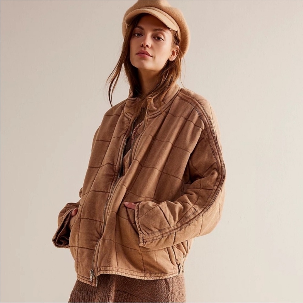 FREE PEOPLE Dolman Quilted Knit Jacket
